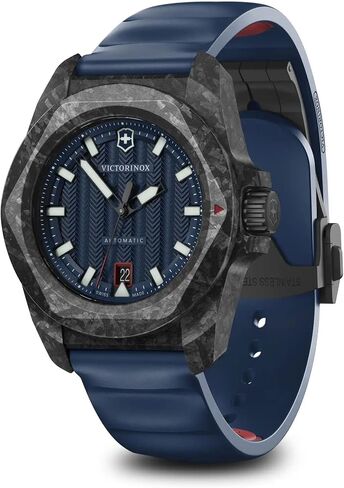 Victorinox I.N.O.X. Automatic Blue Dial Blue Rubber Strap Watch Set 41mm - 242022.1 in Saudi Arabia