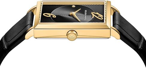 GOLDEN MAPLE Elegant Watches for Women, Swiss Quartz Movement Watch with Two Diamond Markers, Gold Rectangular Stainless Steel Case, Mesh or Leather Band in Saudi Arabia