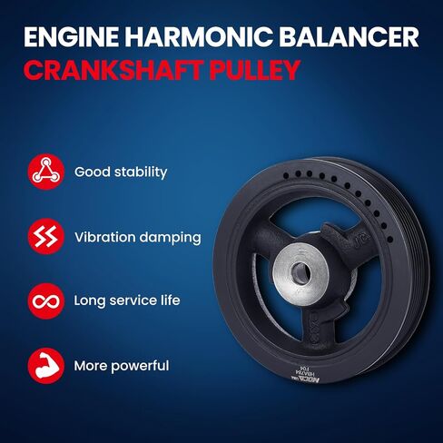 MOCA Engine Harmonic Balancer Fits 2002-2006 for Mini Cooper R50 L4 1.6L & 2005-2008 for Mini Cooper R52 L4 1.6L Engine Desg. W10B16A in Saudi Arabia