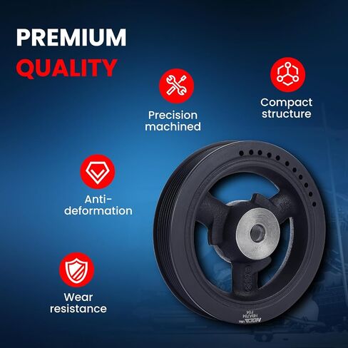 MOCA Engine Harmonic Balancer Fits 2002-2006 for Mini Cooper R50 L4 1.6L & 2005-2008 for Mini Cooper R52 L4 1.6L Engine Desg. W10B16A in Saudi Arabia