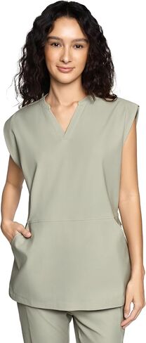 Fiona Drop Shoulder Scrub Top for Women – 2 Hoodie-Style Pockets, High Stretch, Easy Care, Adjustable Fit in Kuwait