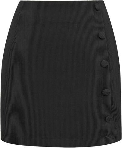 IDEALSANXUN Corduroy Skirt Women Fall Winter High Waisted Short Pencil Bodycon Vintage Cute Mini Skirts in Saudi Arabia