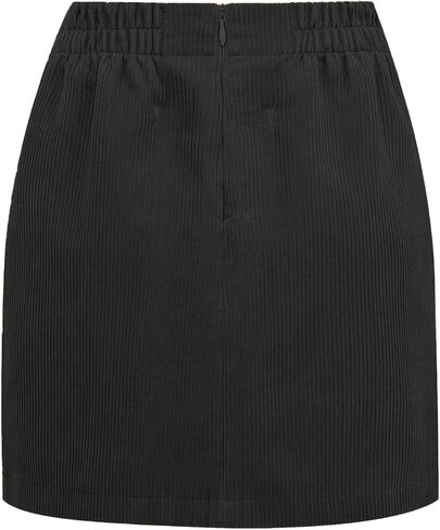 IDEALSANXUN Corduroy Skirt Women Fall Winter High Waisted Short Pencil Bodycon Vintage Cute Mini Skirts in Saudi Arabia