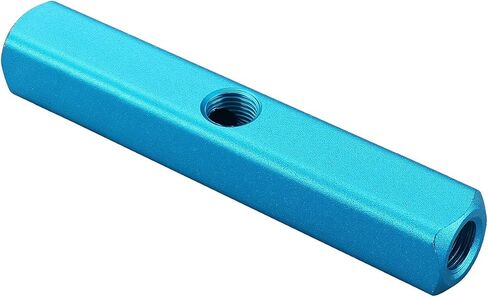 Baomain Manifold Block Pneumatic 3 Way 6 Port 1/4" PT Threaded Ports Quick Connect Air Hose Inline in Kuwait
