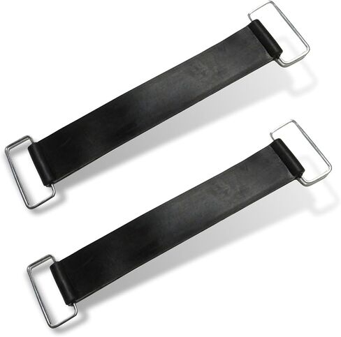 2PCS Motorcycle Battery Straps, Rubber Band Battery Fixed Strap Replacement, Stretchable Battery Strap Holder Belt with Metal Buckles, Motorcycle Scooter Accessories in Saudi Arabia