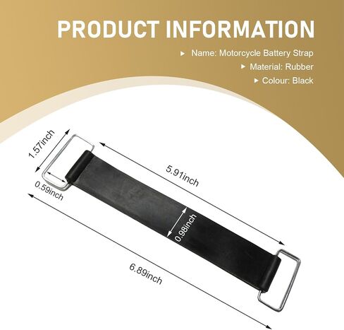 2PCS Motorcycle Battery Straps, Rubber Band Battery Fixed Strap Replacement, Stretchable Battery Strap Holder Belt with Metal Buckles, Motorcycle Scooter Accessories in Saudi Arabia