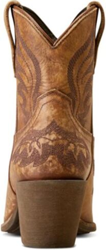 Ariat Womens Chandler مطرزة بمقدمة مدببة سحب على أحذية كاجوال بكعب متوسط ​​للكاحل 2-3 بوصة - أزرق in Kuwait