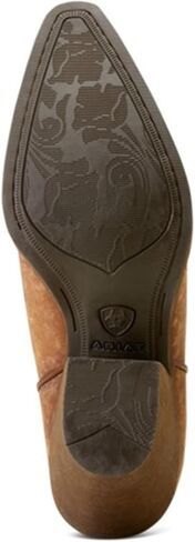 Ariat Womens Chandler مطرزة بمقدمة مدببة سحب على أحذية كاجوال بكعب متوسط ​​للكاحل 2-3 بوصة - أزرق in Kuwait
