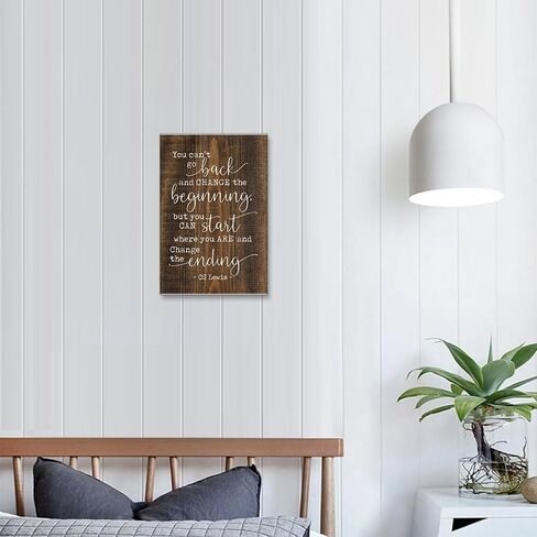 1PC You Can't Go Back And Change The Beginning Wall Art for Living Room & Bedroom, 30 * 45cm/12 * 18inches Unframed in Saudi Arabia