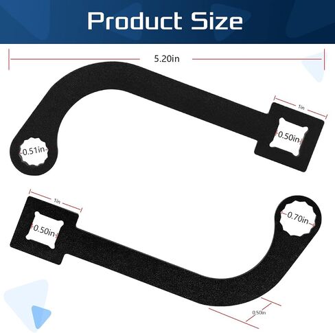 Sunluway 12mm & 15mm Turbo Charger Bolt Wrench Tool, For Cummins ISB 5.9L and 6.7L Turbo Diesel Engines, Turbo Charger Bolt Wrench for Chrysler/Dodge/Jeep Replaces 9866B 9866A 9866 in Saudi Arabia