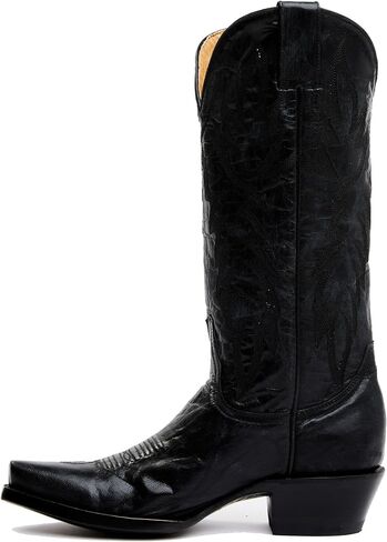 STALOV Cowboy Boots for Women Embroidered Chunky Heel Mid Calf Pointed Toe Pull On Western Fashion Cowgirl Boot in Kuwait