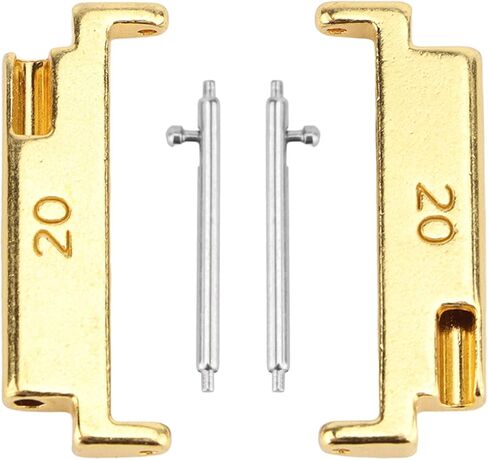 محول موصل حزام الساعة عالي الجودة من Zerodis مع قضبان زنبركية، أشرطة ساعة من 20 إلى 22 مم، متوافق، بديل ممتاز للموصلات التالفة (زوج واحد) in Kuwait