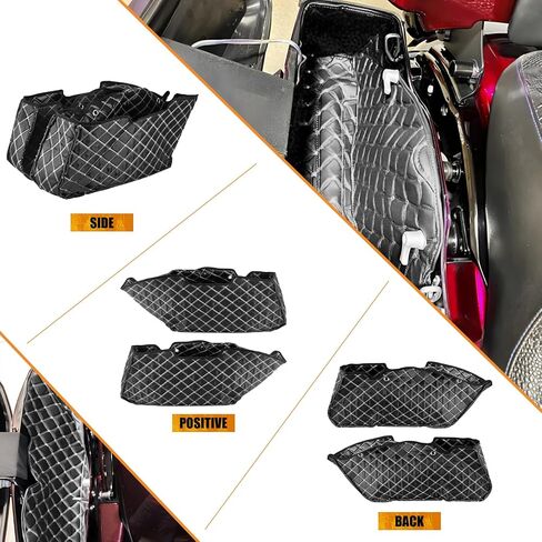 بطانات السرج للسجاد مناسبة لدراجة Harley Touring Street Glide FLHX Road Glide FLTRX Street Glide Ultra FLHXU CVO Road Glide ST FLTRXSTSE 2023-2025 (خياطة بيضاء) in Saudi Arabia