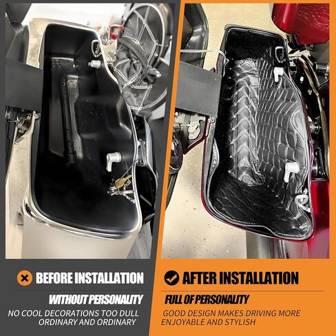 بطانات السرج للسجاد مناسبة لدراجة Harley Touring Street Glide FLHX Road Glide FLTRX Street Glide Ultra FLHXU CVO Road Glide ST FLTRXSTSE 2023-2025 (خياطة بيضاء) in Saudi Arabia
