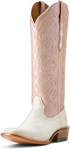 حذاء ARIAT النسائي Futurity Blanche Western Boot، عاجي لؤلؤي/وردي لافندر، 9.5 in Saudi Arabia