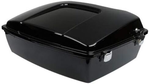 TCMT 10.7" Chopped Motorcycle Trunk Box Set Fits For Harley Touring 1997-2013 Road King Road Glide Street Glide Electra Glide(Chrome Latches) Pack Trunk in Saudi Arabia