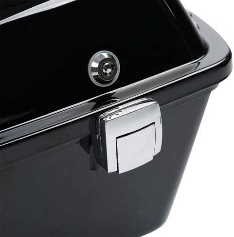 TCMT 10.7" Chopped Motorcycle Trunk Box Set Fits For Harley Touring 1997-2013 Road King Road Glide Street Glide Electra Glide(Chrome Latches) Pack Trunk in Saudi Arabia