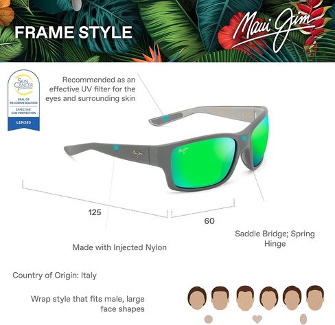 Maui Jim Men's Mangroves Polarized Wrap Sunglasses in Saudi Arabia