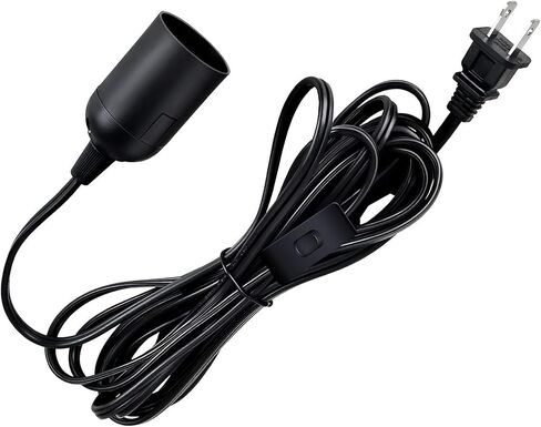 Simple Deluxe 20 Feet Extension Hanging Lantern Pendant Light Lamp Cord Cable E26 Socket (No Bulb Included), White in Kuwait