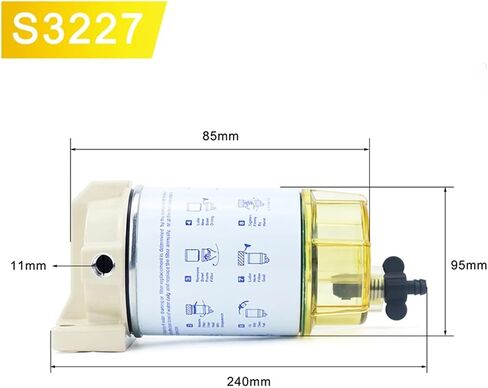 Outboard Boat Fuel Filter Assembly Diesel Fuel Water Separator for Racor Engine Boat S3227(TYPE 1) in Saudi Arabia