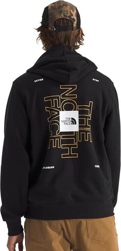 سترة بغطاء للرأس ماركة The NORTH FACE للرجال، مقاس TNF أسود/بنفسجي بصري، مقاس متوسط in Saudi Arabia