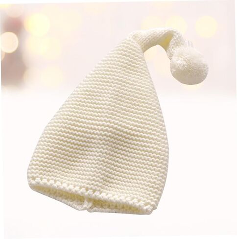 Christmas Knit Beanie Santa Hat for Warm Hat with Fluffy Pompom Cap for Boys and Soft and Comfortable for Holiday Fun in Saudi Arabia