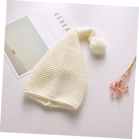 Christmas Knit Beanie Santa Hat for Warm Hat with Fluffy Pompom Cap for Boys and Soft and Comfortable for Holiday Fun in Saudi Arabia