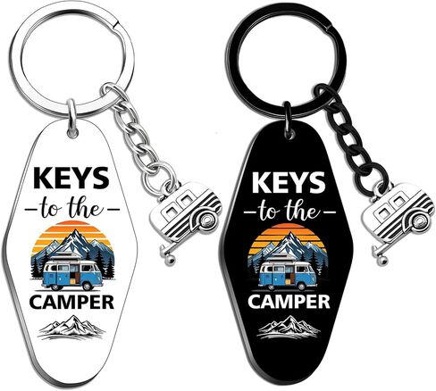 2 PCS Camper Keychain Camper Must Haves Camping Accessories for RV Campers RV Keychain Camping Trailer Accessories Camper’s Stuff for Women Men Keys To The Camper Keyring in Saudi Arabia