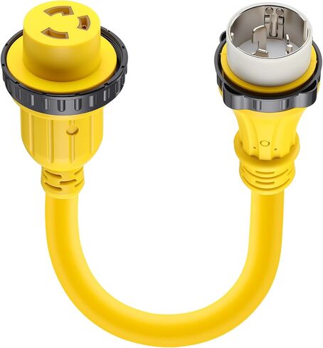 1.8FT Marine Shore Power Dogbone Adapter, Marine 50A SS2-50P to 30A L5-30R Female with Locking Ring, 50 Amp 125/250V to 30Amp L5-30R Marine Shore Power Pigtail Boat Adapter with Lock in Saudi Arabia