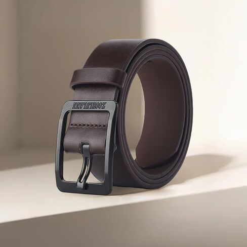 Men’s Leather Belt with Classic Buckle Fashion Waist Belts for Casual Wear Vintage Leathers Waists Belt in Saudi Arabia