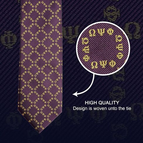 Desert Cactus Omega Psi Phi Tie Fraternity 100% بوليستر مع شعار مرخص رسميًا (النمط D) in Kuwait