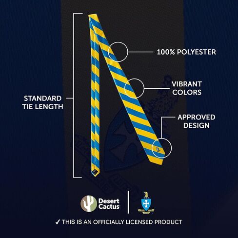 Desert Cactus Sigma Chi Tie Fraternity 100% بوليستر مع شعار مرخص رسميًا (النمط A) in Kuwait