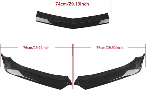 Car Front Spoiler Lip Splitter for Chevrolet Camaro 2016-2024 Glossy Black Carbon Fiber Look in Saudi Arabia