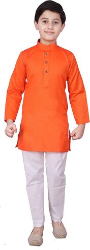 Indian Cotton Kurta Set For Boys | Traditional Kids Ethnic Wear | Pack of 1 in Saudi Arabia