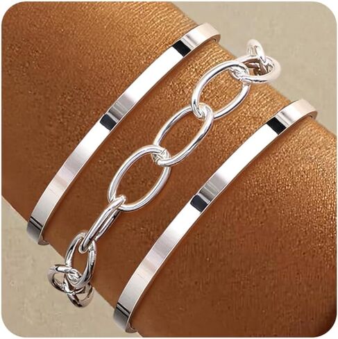 TEN MIRO 16k Chunky Gold Bangle Cuff Bracelets for Women Trendy, Sweatproof Bangle Bracelet Non Tarnish Gold Plated Cuff Bracelets for Women in Kuwait