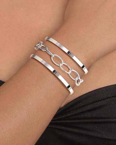 TEN MIRO 16k Chunky Gold Bangle Cuff Bracelets for Women Trendy, Sweatproof Bangle Bracelet Non Tarnish Gold Plated Cuff Bracelets for Women in Kuwait