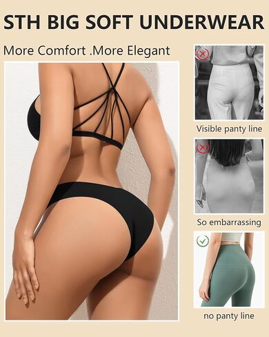 Womens Underwear Sexy Stretch Bikini Panties Low Rise Hipster Ladies Soft V-Waist Cheeky 6 Pack S-XL in Saudi Arabia