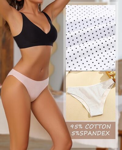 Womens Underwear Cotton Low Rise Bikini Panties Soft Cheeky Breathable Hipster 6 Pack in Saudi Arabia
