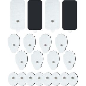 40 Pcs TENS Pads Electrodes, Reusable Long-Lasting Self-Adhesive Non-Irritating Snap for Tens Unit Replacement Patches with Standard 3.5mm Snap-on Connector, Compatible with Belifu, Brilnurse in Saudi Arabia