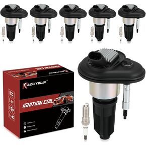 UF303 Ignition Coil Pack and Iridium Spark Plugs Set of 6 Compatible with 2002 2003 2004 2005 Chevy Trailblazer GMC Envoy Isuzu Ascender Olds Bravada Buick Rainier Saab 9-7X 4.2L L6,Replace#,12568062 in Kuwait