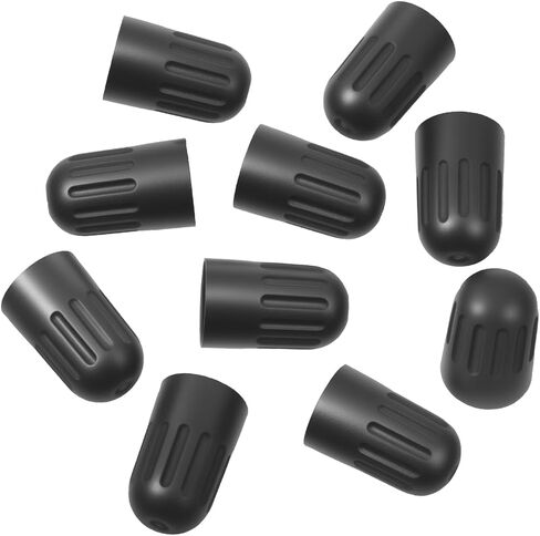 10 Pack Black Plastic Tire Valve Stem Caps with Rubber Seal Universal Long Air Valve Stem Caps for TPMS and TR20008 Rubber Valves Dustproof & Airtight Seal, All-Weather, Air Protection, ­Light-Weight in Saudi Arabia