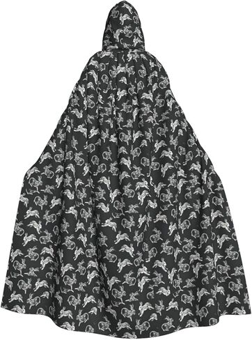 Bunny Rabbit Print Unisex Adult Hooded Cloak Costume Halloween Christmas And Carnival Theme Parties in Saudi Arabia