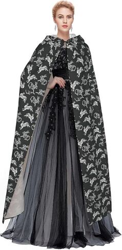 Bunny Rabbit Print Unisex Adult Hooded Cloak Costume Halloween Christmas And Carnival Theme Parties in Saudi Arabia