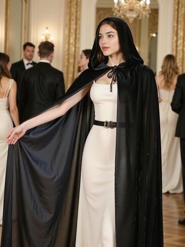 MCJC Medieval Hooded Cloak with Hood Velvet Renaissance Cape Adult Halloween Costume in Saudi Arabia