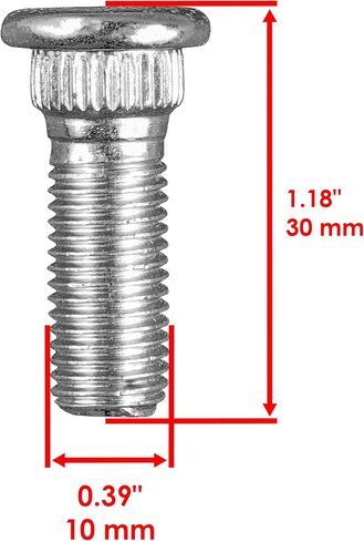 Caltric 4 Front or Rear Wheel Hub Stud Bolt Compatible with Yamaha Big Bear 400 YFM400N 2001 2002 2003 2004 2005 in Saudi Arabia