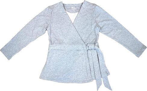 French Terry Adult Chemo Post-Surgery Access Wrap Top in Saudi Arabia
