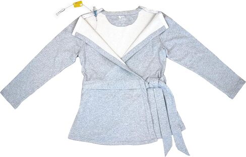 French Terry Adult Chemo Post-Surgery Access Wrap Top in Saudi Arabia