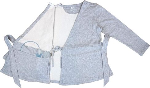French Terry Adult Chemo Post-Surgery Access Wrap Top in Saudi Arabia