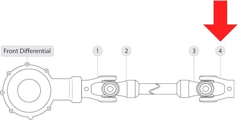 Caltric Front Drive Shaft Yoke with U-Joint Compatible with Yamaha Wolverine 350 YFM350FX 4X4 1995-2005 in Saudi Arabia
