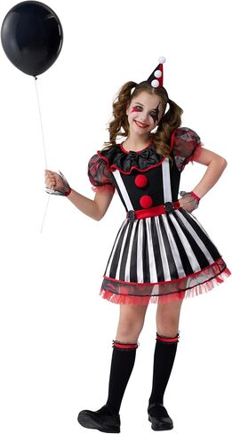 زي المهرج Spooktacular Creations للفتيات، زي المهرج الشرير للهالوين للأطفال، لعب الأدوار واللبس في الهالوين in Saudi Arabia